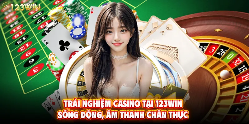 Trải nghiệm Casino tại 123WIN sống động, âm thanh chân thực